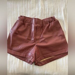 Women’s leather shorts